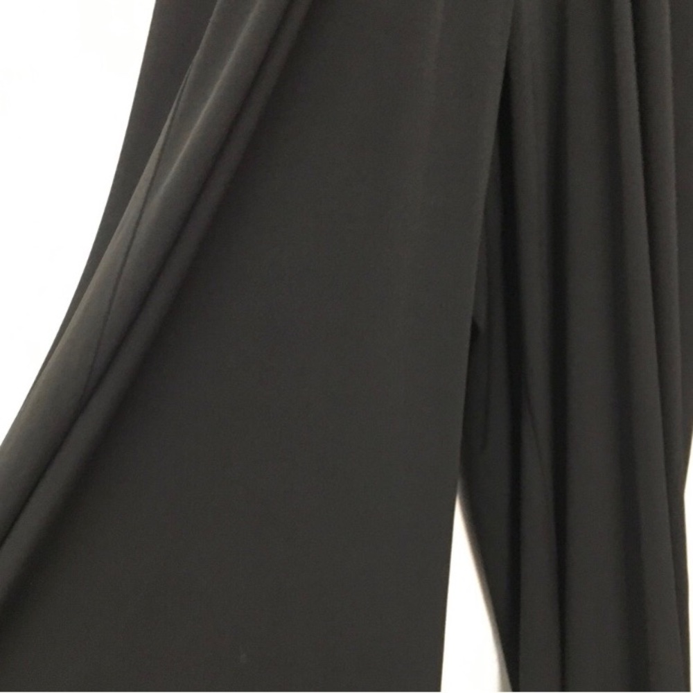 Eliza J Twist Front Wide Leg Stretch Jumpsuit 14 Black Formal Evening Party - Picture 9 of 14